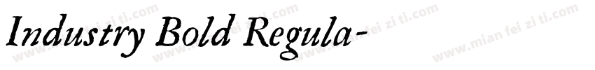 Industry Bold Regula字体转换